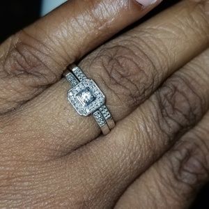 Sterling Silver Wedding Set